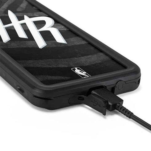 NBA Houston Rockets Black Animal Print Galaxy S20 Plus Waterproof Case