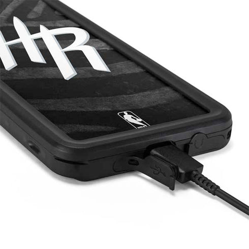 NBA Houston Rockets Black Animal Print Galaxy S20 Waterproof Case