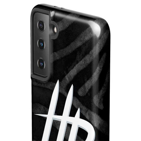 NBA Houston Rockets Black Animal Print Galaxy S21 FE Pro Case