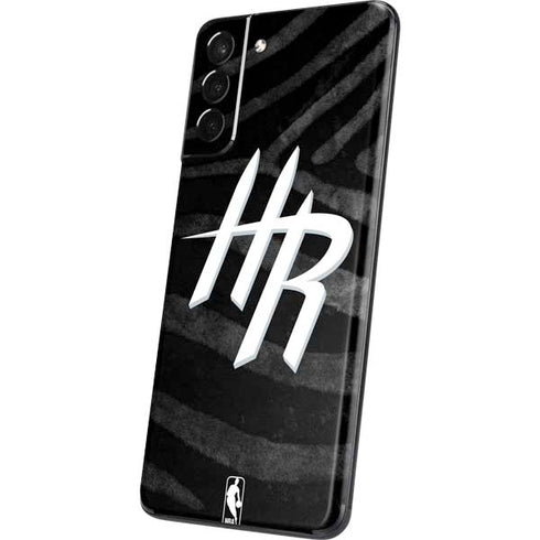 NBA Houston Rockets Black Animal Print Galaxy S21 Plus 5G Skin