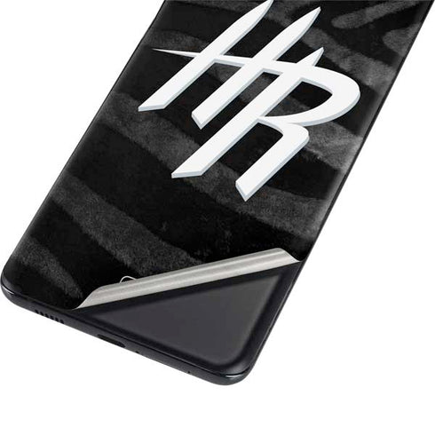 NBA Houston Rockets Black Animal Print Galaxy S21 Plus 5G Skin