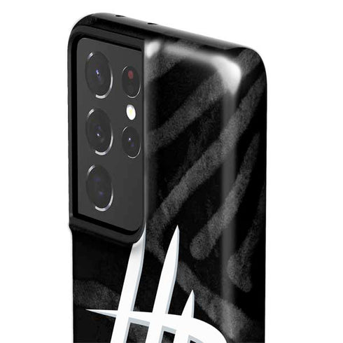 NBA Houston Rockets Black Animal Print Galaxy S21 Ultra 5G Pro Case