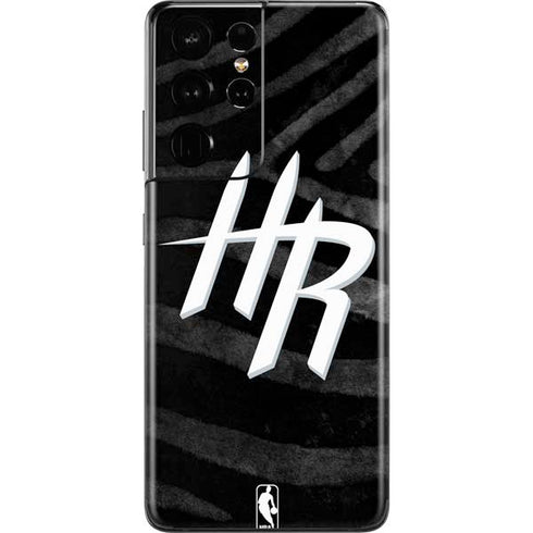 NBA Houston Rockets Black Animal Print Galaxy S21 Ultra 5G Skin