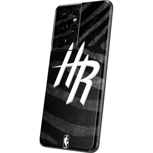 NBA Houston Rockets Black Animal Print Galaxy S21 Ultra 5G Skin