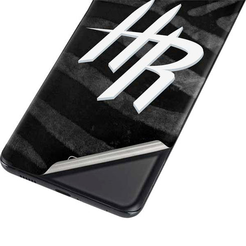 NBA Houston Rockets Black Animal Print Galaxy S21 Ultra 5G Skin