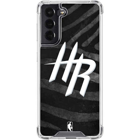 NBA Houston Rockets Black Animal Print Galaxy S22 Clear Case