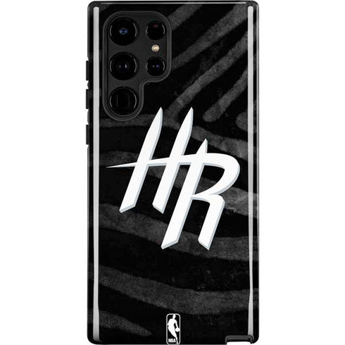 NBA Houston Rockets Black Animal Print Galaxy S22 Ultra Pro Case