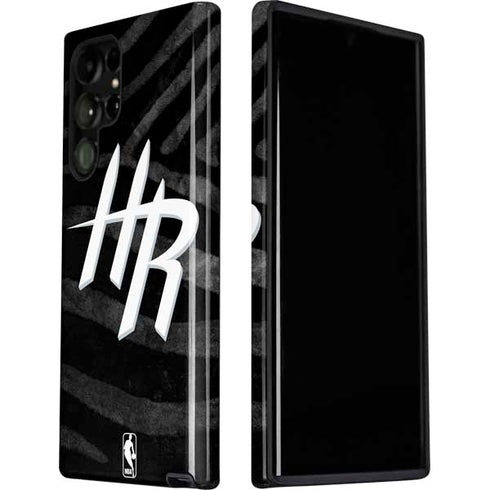 NBA Houston Rockets Black Animal Print Galaxy S22 Ultra Pro Case