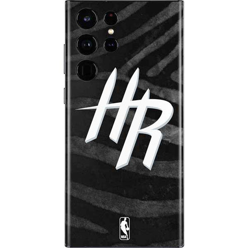 NBA Houston Rockets Black Animal Print Galaxy S22 Ultra Skin