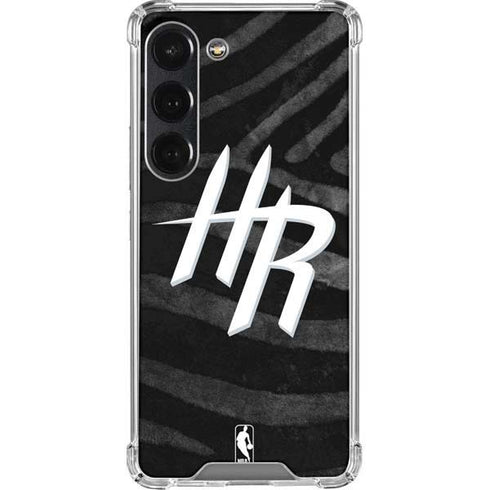 NBA Houston Rockets Black Animal Print Galaxy S23 Clear Case