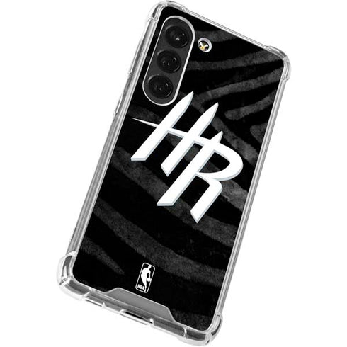 NBA Houston Rockets Black Animal Print Galaxy S23 Clear Case