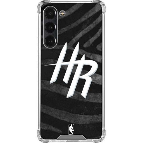 NBA Houston Rockets Black Animal Print Galaxy S23 Plus Clear Case