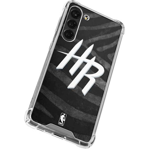 NBA Houston Rockets Black Animal Print Galaxy S23 Plus Clear Case