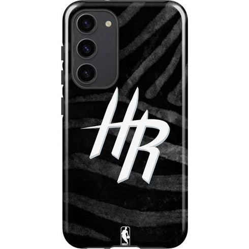 NBA Houston Rockets Black Animal Print Galaxy S23 Plus Pro Case