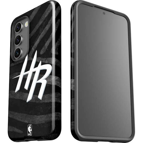 NBA Houston Rockets Black Animal Print Galaxy S23 Plus Pro Case