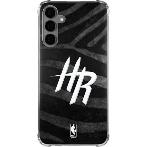 NBA Houston Rockets Black Animal Print Galaxy S24 Plus Clear Case