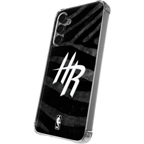 NBA Houston Rockets Black Animal Print Galaxy S24 Plus Clear Case