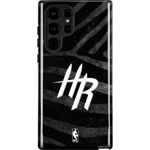 NBA Houston Rockets Black Animal Print Galaxy S24 Ultra Impact Case