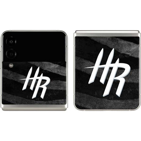 NBA Houston Rockets Black Animal Print Galaxy Z Flip3 5G Skin