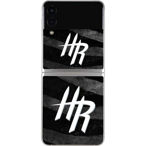 NBA Houston Rockets Black Animal Print Galaxy Z Flip3 5G Skin