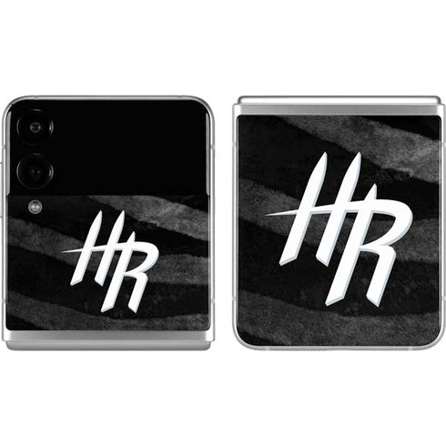 NBA Houston Rockets Black Animal Print Galaxy Z Flip4 5G Skin