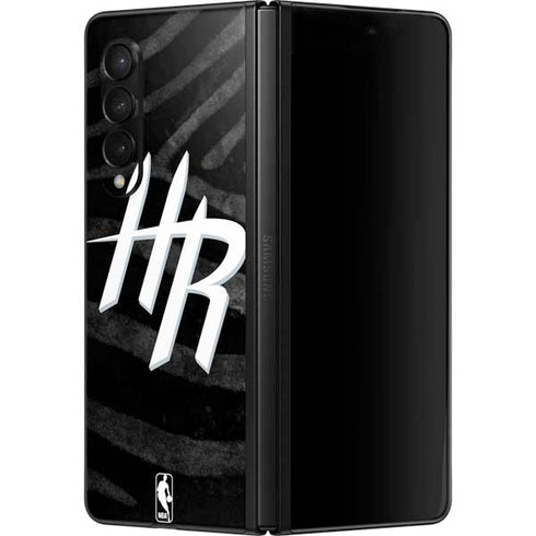 NBA Houston Rockets Black Animal Print Galaxy Z Fold3 5G Skin