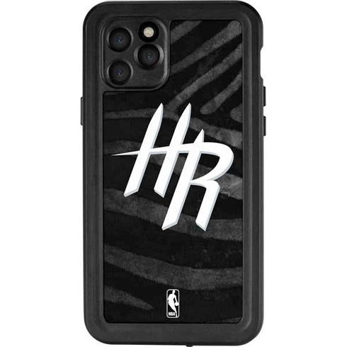 NBA Houston Rockets Black Animal Print iPhone 11 Pro Waterproof Case