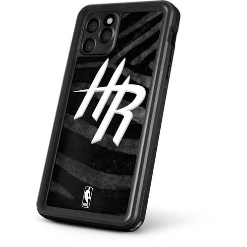 NBA Houston Rockets Black Animal Print iPhone 11 Pro Waterproof Case