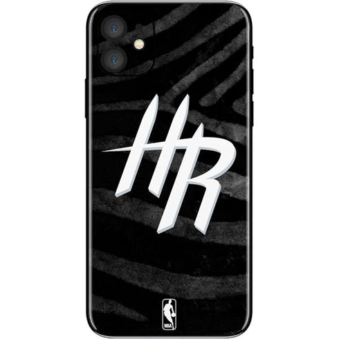 NBA Houston Rockets Black Animal Print iPhone 11 Skin