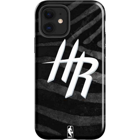 NBA Houston Rockets Black Animal Print iPhone 12 Impact Case