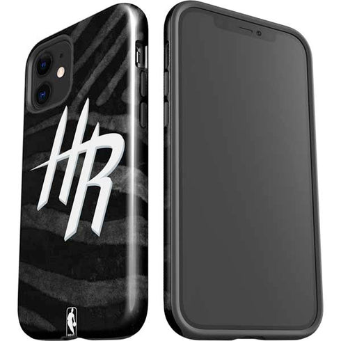 NBA Houston Rockets Black Animal Print iPhone 12 Impact Case