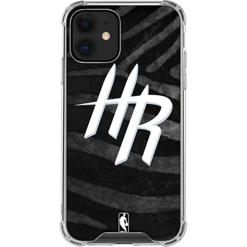 NBA Houston Rockets Black Animal Print iPhone 12 Mini Clear Case