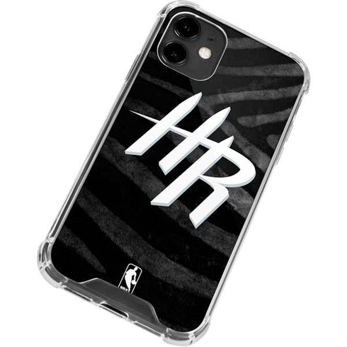 NBA Houston Rockets Black Animal Print iPhone 12 Mini Clear Case