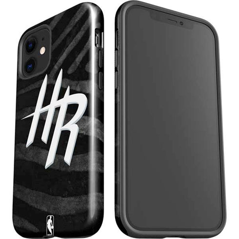 NBA Houston Rockets Black Animal Print iPhone 12 Mini Impact Case