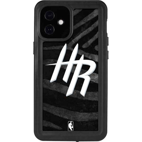 NBA Houston Rockets Black Animal Print iPhone 12 Mini Waterproof Case
