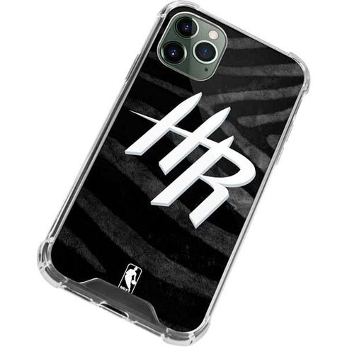 NBA Houston Rockets Black Animal Print iPhone 12 Pro Clear Case