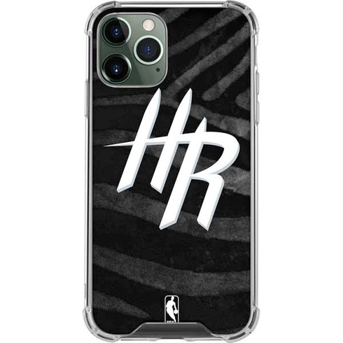 NBA Houston Rockets Black Animal Print iPhone 12 Pro Max Clear Case