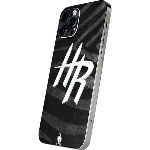 NBA Houston Rockets Black Animal Print iPhone 12 Pro Skin