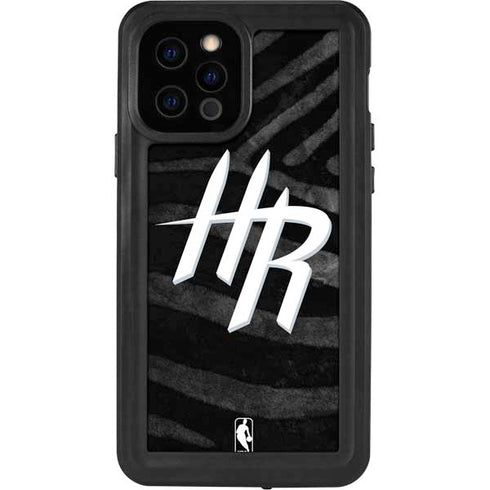 NBA Houston Rockets Black Animal Print iPhone 12 Pro Waterproof Case