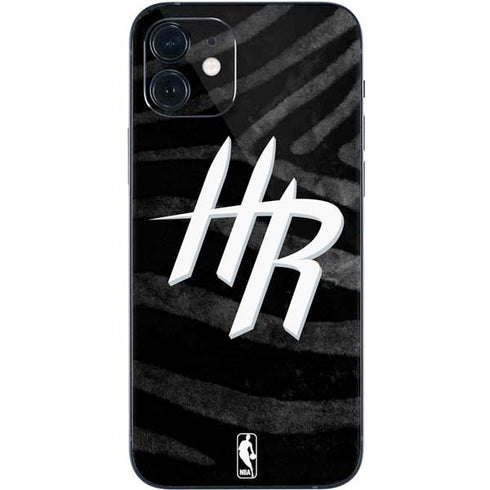 NBA Houston Rockets Black Animal Print iPhone 12 Skin