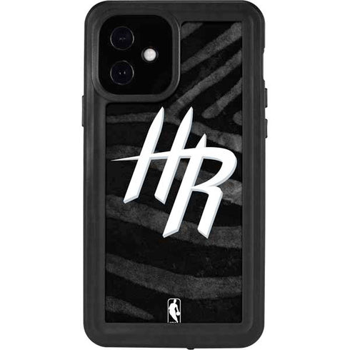 NBA Houston Rockets Black Animal Print iPhone 12 Waterproof Case