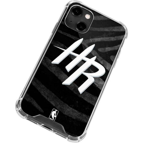 NBA Houston Rockets Black Animal Print iPhone 13 Clear Case
