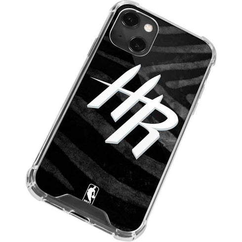 NBA Houston Rockets Black Animal Print iPhone 13 Mini Clear Case