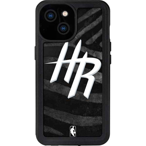 NBA Houston Rockets Black Animal Print iPhone 13 Mini Waterproof Case