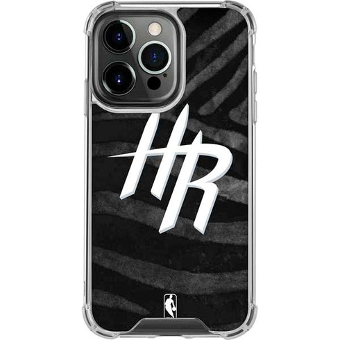 NBA Houston Rockets Black Animal Print iPhone 13 Pro Clear Case