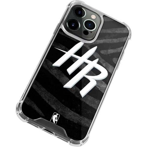 NBA Houston Rockets Black Animal Print iPhone 13 Pro Clear Case