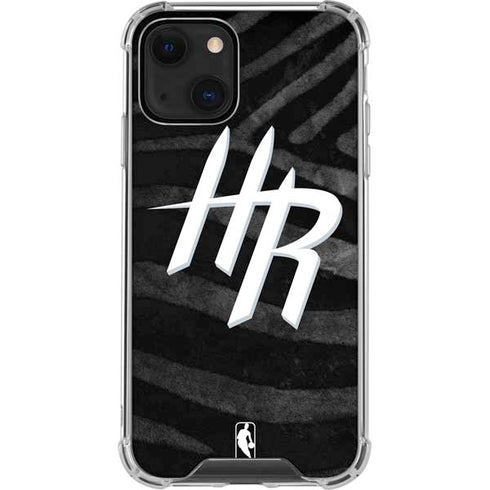 NBA Houston Rockets Black Animal Print iPhone 14 Clear Case
