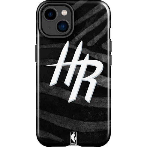 NBA Houston Rockets Black Animal Print iPhone 14 Plus Impact Case
