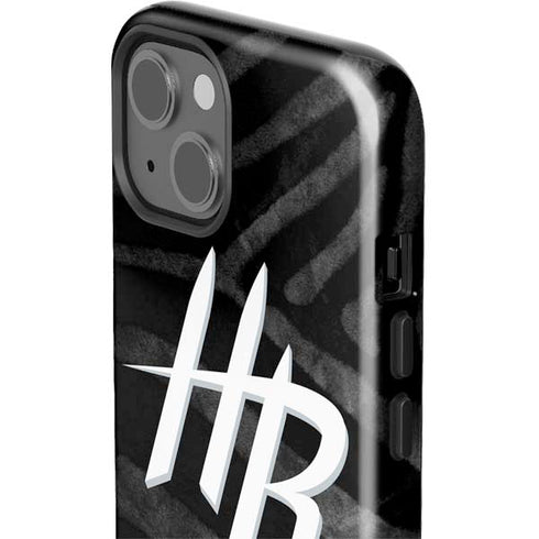 NBA Houston Rockets Black Animal Print iPhone 15 Plus Impact Case
