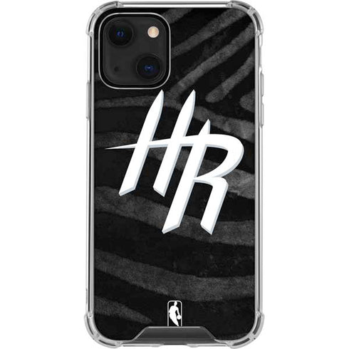 NBA Houston Rockets Black Animal Print iPhone 14 Plus Clear Case